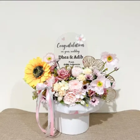 Bloom Box Akrilik Ucapan Wedding Indragiri Hilir